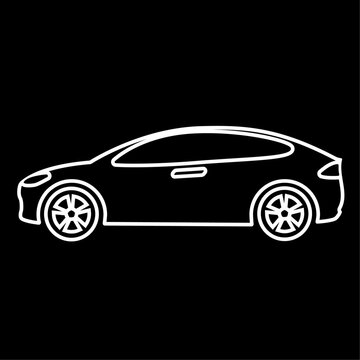 Car line icon Vector Illustration