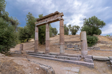Fototapeta premium Asklepion Archaeological Site view in Bergama Town of Turkey