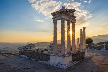Fototapeten Pergamon Ancient City view in Bergama Town of Turkey © nejdetduzen