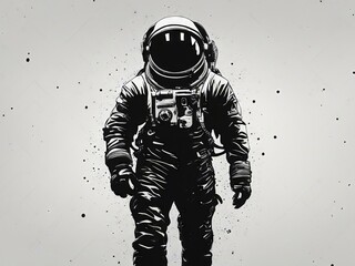 astronaut on the white background professional art design concept