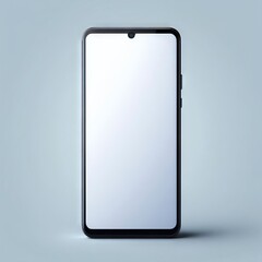 modern smartphone with white screen and black frame 3d render concept design art