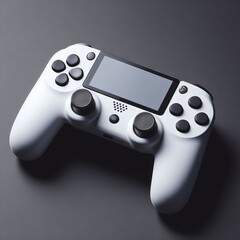 video game controller isolated on the gray background