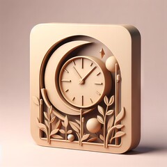 vintage clock concept art design 3d ai