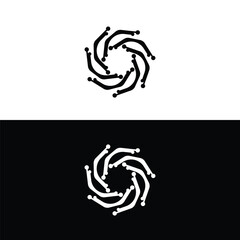 Circle vector logo template design