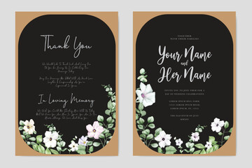 Free vector floral wedding stationery