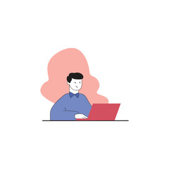 a man at work illustration