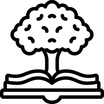 Open Book Tree Icon