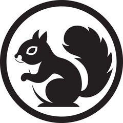 Black Velvet Squirrel Icon Bold & Black Nutcracker