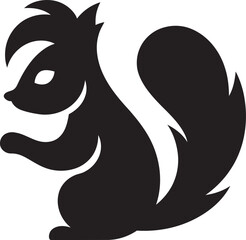 Charcoal Nutcracker Design Monochrome Squirrel Emblem