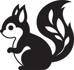 Black Diamond Nutcracker Elegant Squirrel Silhouette
