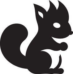Sleek Ebony Squirrel Mark Black Diamond Nutcracker