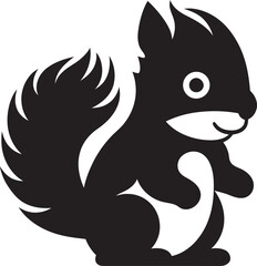 Minimalistic Squirrel Emblem The Black Velvet Acrobat