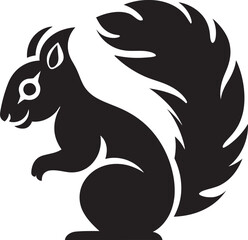 Black and White Squirrel Icon Squirrel Graphic: Vector Illustration