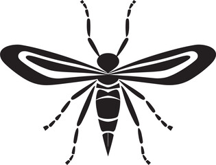 Graceful Insect Profile Vectorized Insect Emblem