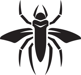 Black Beauty Insect Logo Ink Black Termite Swarm