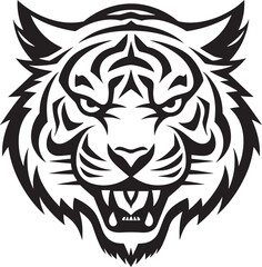 Black Tiger Emblem Design Regal Predator Insignia