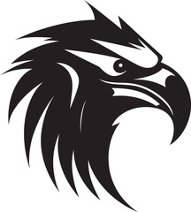 Soaring Vulture Silhouette Graceful Vulture Logo Design