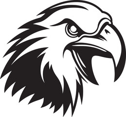 Monochrome Carrion Hunter Symbol Silent Vulture King Emblem
