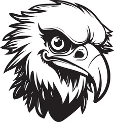 Vultures Majestic Domain Badge Elegant Avian Sentinel Icon
