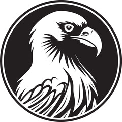 Dark Vultures Watchful Gaze Emblem Majestic Sky Guardian Insignia