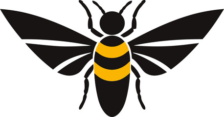 Regal Insect Empire Logo Monochrome Wasp Autocracy