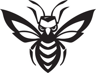 Black Vector Wasp Empire Emblem Monochrome Insect Overlord Logo