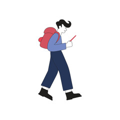 a man playing on the phone illustration