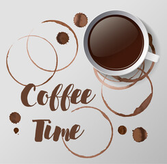coffee cup top view