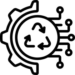 Recycleable Technology Icon