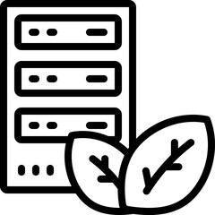 Eco Data Centre Icon