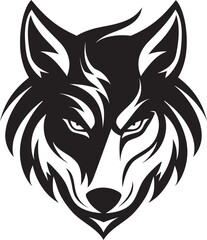 Fototapeta premium Shadowed Canine King Mark Onyx Wolfs Roar Emblem