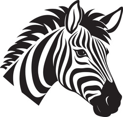 Elegant Monochrome Profile Shadowed Striped Wilderness Icon