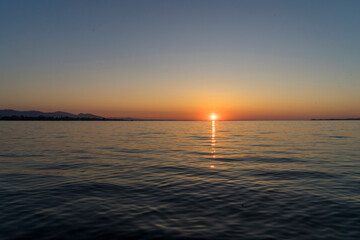 Sunset over lake constance
