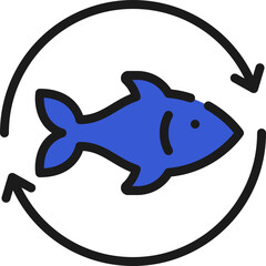 Obraz premium Sustainable Fishing Icon