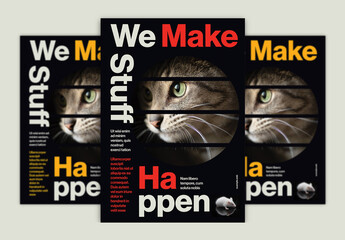 Slogan Poster Layout Design with Bold Typography