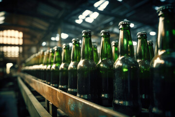 beer bottles brewery warehouse