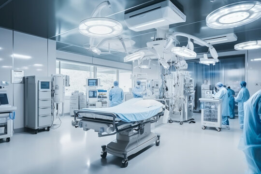 Photo of a fully equipped hospital room with state-of-the-art medical equipment