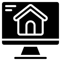 Computer House Design Icon