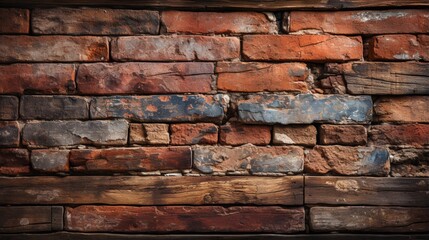 Aged Brick Wall Texture Background