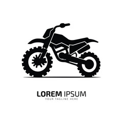 minimal and abstract logo of mud bike icon dirt bike vector silhouette isolated design standing