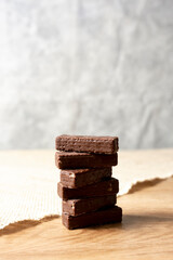 Bis, Brazilian waffle cookie covered in chocolate