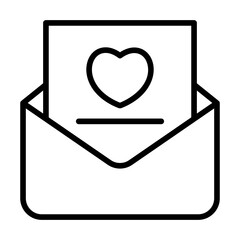 Outline Love Mail icon