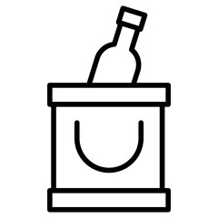 Outline Wine bucket icon