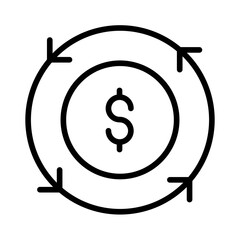Outline Dollar Chargeback icon