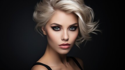 Fototapeta premium Beauty portrait of a supermodel with bright makeup. Beautiful eyes.
