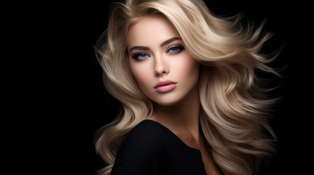 Beauty portrait of a supermodel with bright makeup. Beautiful eyes.