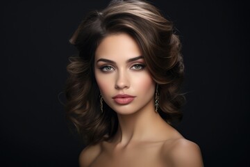 Naklejka premium Beauty portrait of a supermodel with bright makeup. Beautiful eyes.