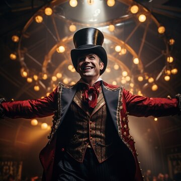 Ringmaster. Captivating leader directing the shows energ