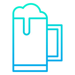 Outline gradient Beer glass icon