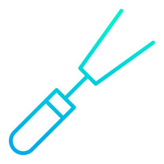 Outline gradient Fork icon